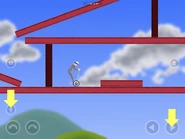 The first obstacle which the player has to jump over.
