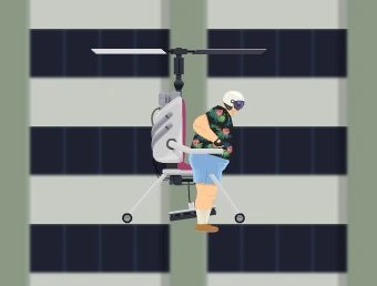 Glitch where his legs go through the seat.