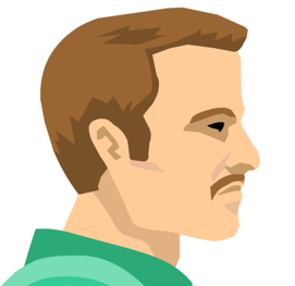 Close up shot of Irresponsible Dad's head.