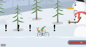 The second snowman attack: Dropping snowballs.