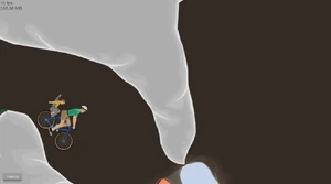 Irresponsible Dad entering the cave.