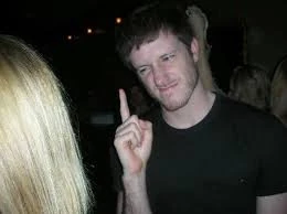 Jim pointing his finger.