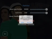 The notification you get if you decide to not send feedback.
