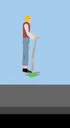 A man on a pogostick (before the release of Pogostick Man).