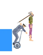 Segway Guy stabs an NPC.