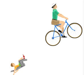 The booster seat detaching.