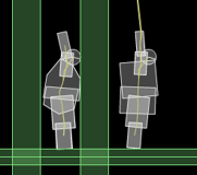 Effective Shopper (left) and her NPC (right) have a different torso and pelvis structure as shown in debug mode.