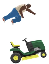 Lawnmower Man ejecting.