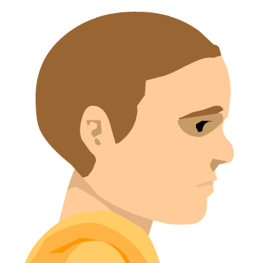 Close up shot of Irresponsible Son's head.