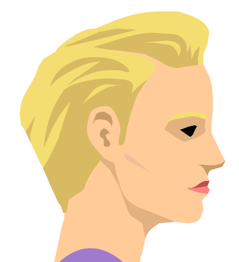 Close up shot of Irresponsible Mom's head.