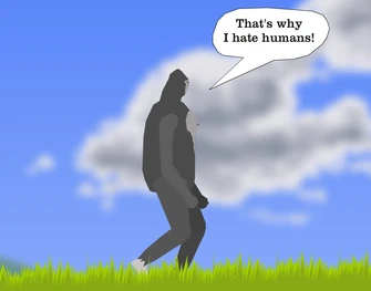 Bigfoot NPC (Used in the featured level, Bigfoot Forest. Speech bubble not included).