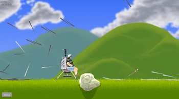 A glitch that occurs in Happy Green Hills.