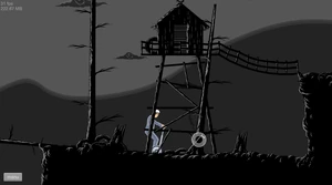 Tree chopping minigame.