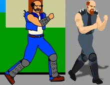 Notice the similarities between the biker and the enemy.