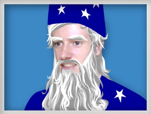 Jim as a wizard.