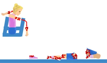 Irresponsible Daughter's missing wound graphic on her pelvis.