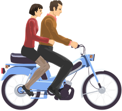 Moped Couple