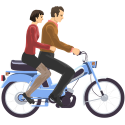 Moped Couple