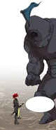 Kkakdugi's size compared to Hardcore Leveling Warrior's size (Episode 53).jpg (117 KB) Stone Golem Armoured Kkakdugi in comparison to Hardcore Leveling Warrior, an above average sized human