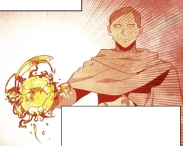 A human using fire magic (Season 2 Episode 36)