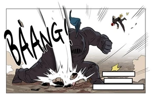 ...which misses but caves in the ground