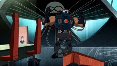 Bane getting hit by the chair