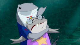 Young King Shark bullies his little brother