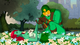 Kite Man mourning