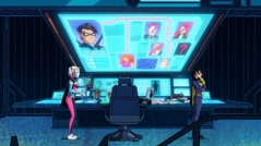 Batgirl trying to solve the murder.