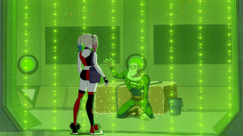 Superman weakened and imprisoned by Luthor