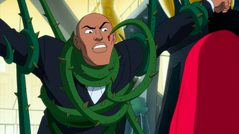 Ivy threatens Lex Luthor