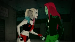 Ivy and Harley's argument in the Gotham Mall
