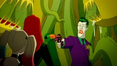 Joker is scared by Poison Ivy