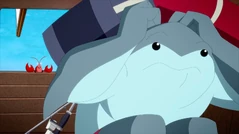 King Shark hiding from his past