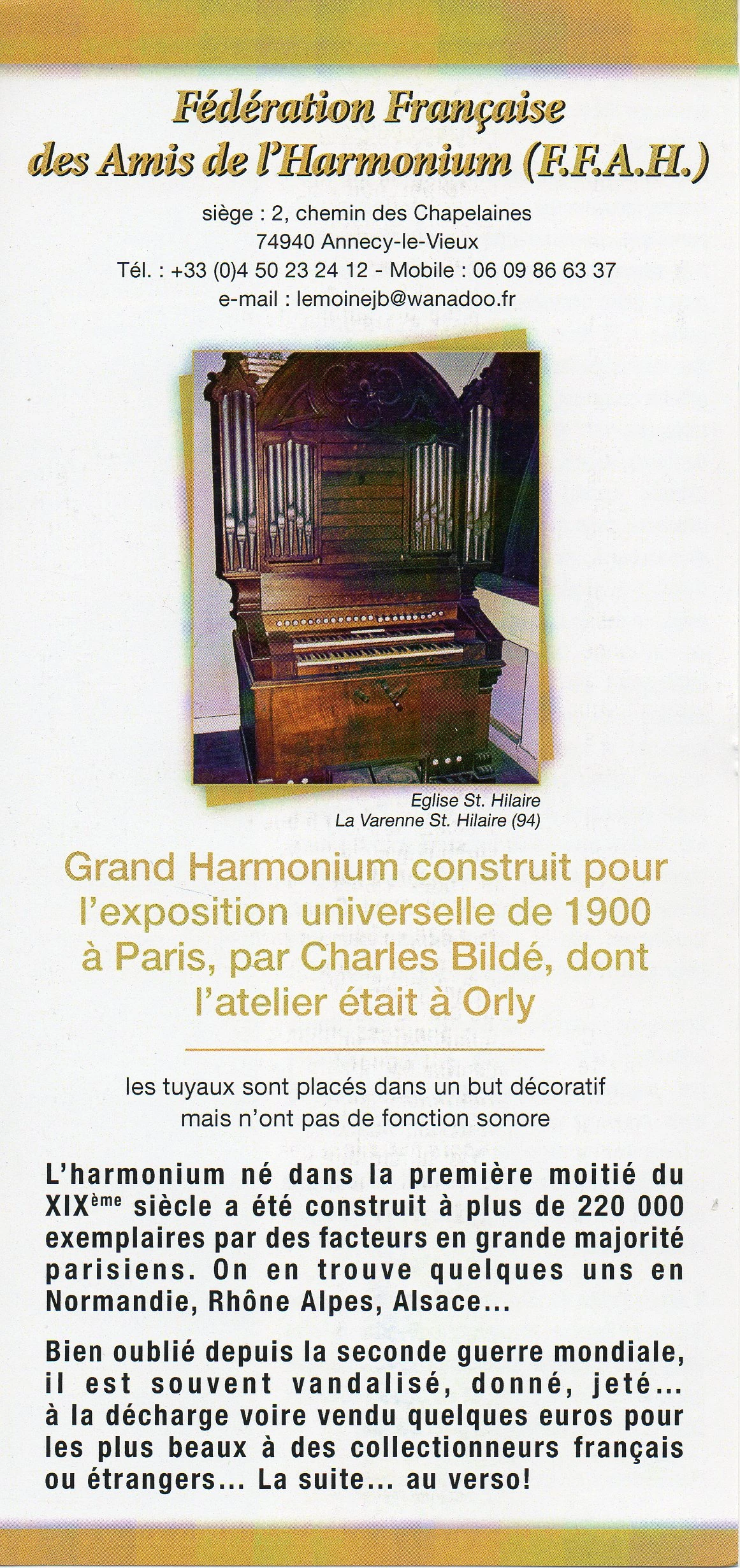 Fédération Française des Amis de l’Harmonium Wiki Harmonium Fandom