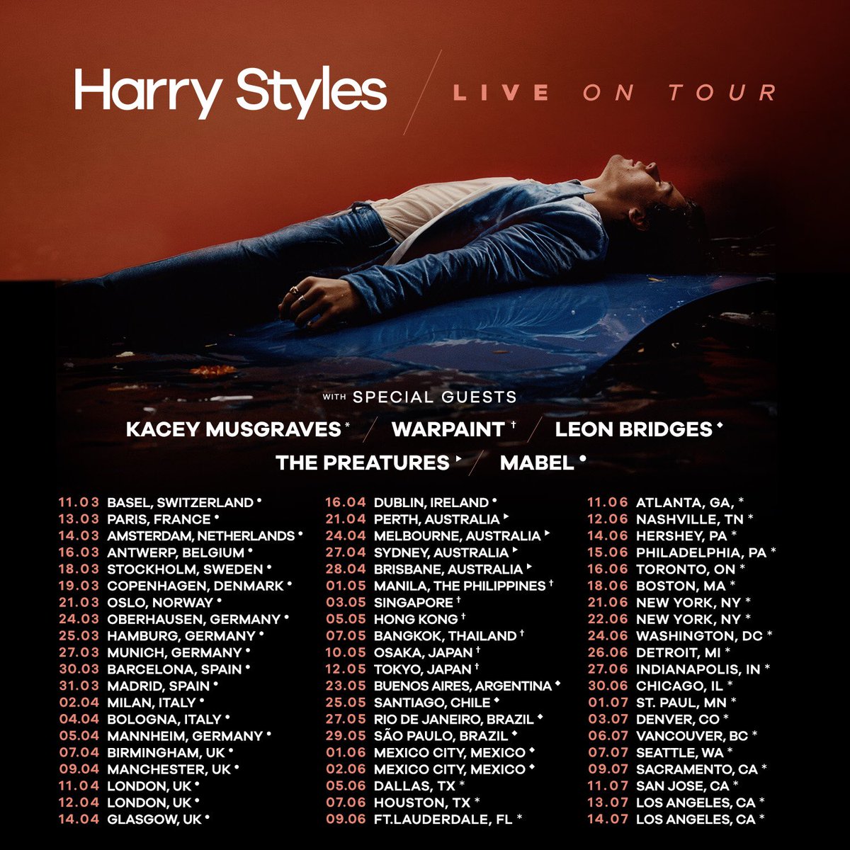 live in tour harry styles