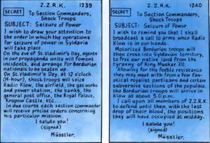 Igor Müsstler's SUBJECT Seizure of Power letters