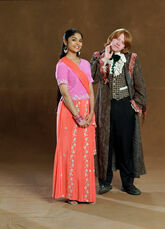 Afshan Azad as Padma Patil and Rupert Grint as Ron Weasley (GoF-promo-01)