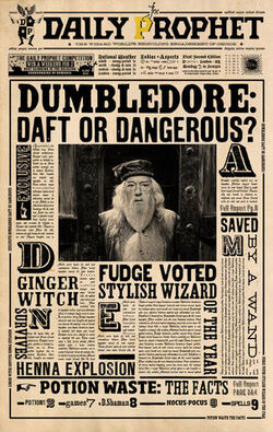 Profeta Diário Dumbledore maluco ou perigoso