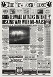 "Grindelwald Attacks Intensify Risking War with No-Majs" (1 December 1926 Sunset Final Edition)
