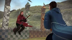 Cho playing Quidditch as Seeker against Gryffindor