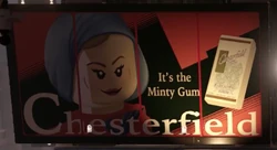 A billboard advertising Chesterfield gum