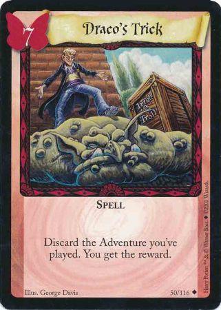 50 Wizards Harry Potter Trading Card Game Draco's trick Spell No 2001