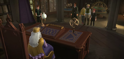 Olivia Green taking students to Dumbledore HM744