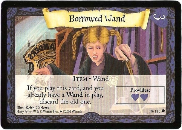 Borrowed wand Item No Wizards Harry Potter Trading Card Game 78 2001 