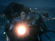 Hagrid and Harry - The 7 Potters chasing scene