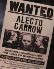 Alecto Carrow - Fahndungsplakat