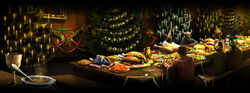 Christmas feast at Hogwarts
