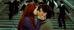 Harry and Ginny kiss during the  in 