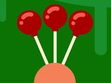 Blood-flavoured lollipop